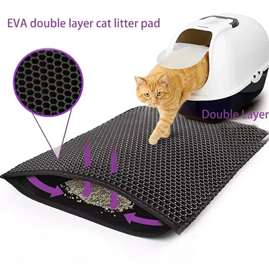 Dubbellaags Kattenbakmat | Antislip & Waterdicht Ontwerp voor Schone Ruimtes