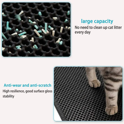 Dubbellaags Kattenbakmat | Antislip & Waterdicht Ontwerp voor Schone Ruimtes