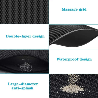 Dubbellaags Kattenbakmat | Antislip & Waterdicht Ontwerp voor Schone Ruimtes