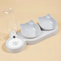 3-in-1 Kattenvoer & Drinkbak