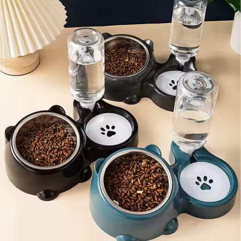 3-in-1 Kattenvoer & Drinkbak