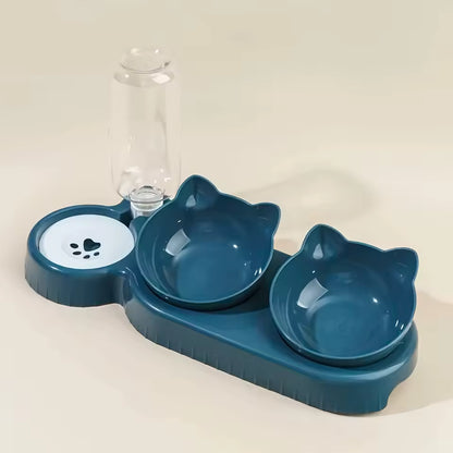 3-in-1 Kattenvoer & Drinkbak