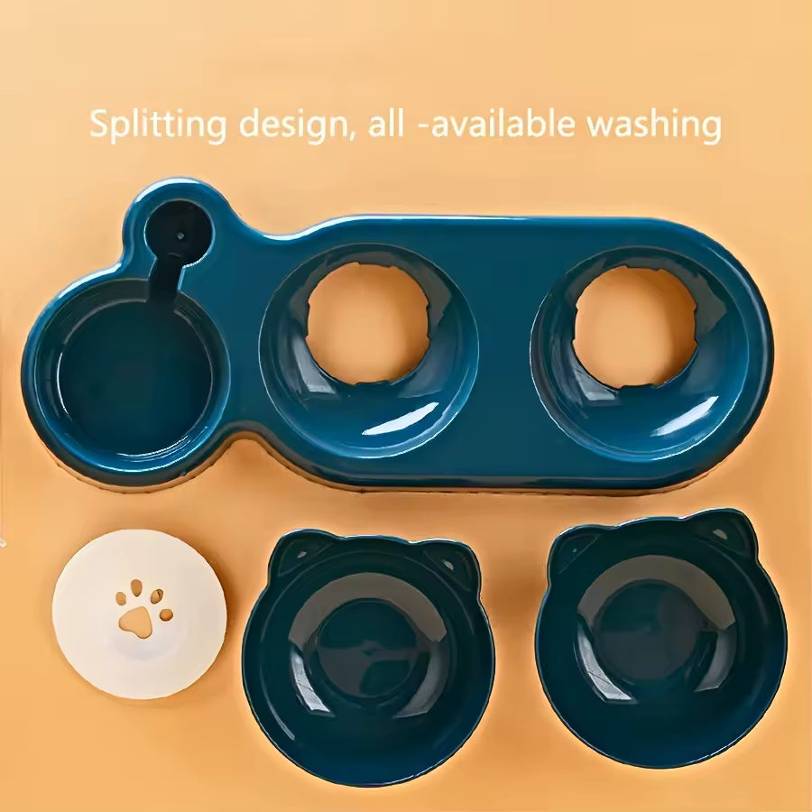 3-in-1 Kattenvoer & Drinkbak