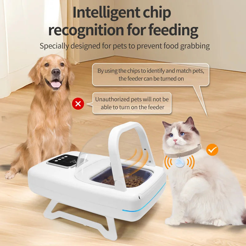 Slimme Kattenvoerbak | Automatische Kattenvoerbak met RFID Technologie | Ideal voor Meerdere Huisdieren met Gemakkelijke Reiniging