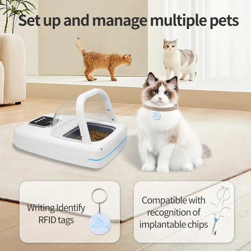 Slimme Kattenvoerbak | Automatische Kattenvoerbak met RFID Technologie | Ideal voor Meerdere Huisdieren met Gemakkelijke Reiniging