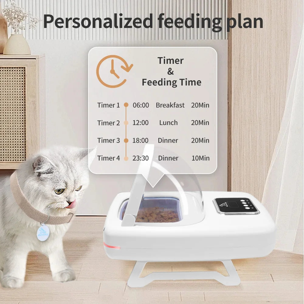 Slimme Kattenvoerbak | Automatische Kattenvoerbak met RFID Technologie | Ideal voor Meerdere Huisdieren met Gemakkelijke Reiniging